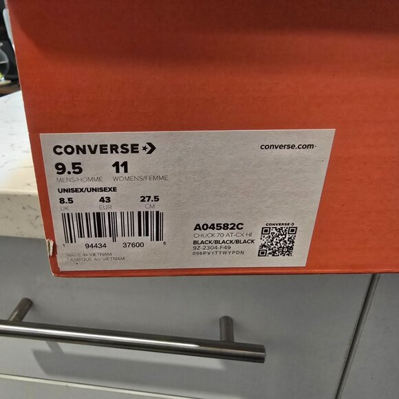 Converse Chuck 70 AT-CX Mono Hi - A04582/Black/Black/Black MENS 9.5 (10) NEW - Picture 12 of 16